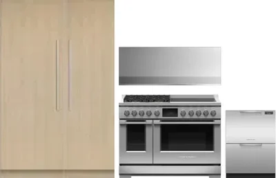 5 Piece Package Includes Refrigerator, Freezer, Range, Hood And Dishwasher